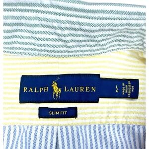 Polo Ralph Lauren Men's Slim Fit Striped Short Sleeve Shirt - Multicolor, Size L